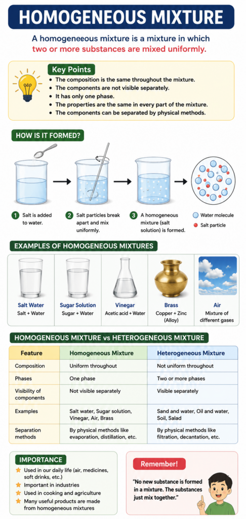 What is a homogeneous mixture ?